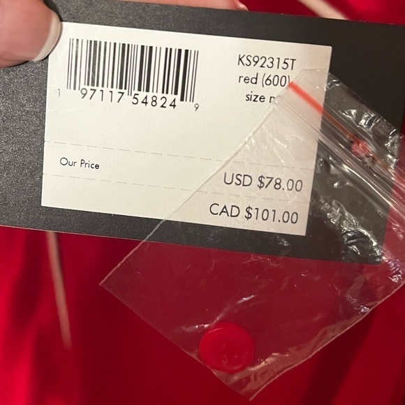 Kate Spade Red ‘all dolled up’ Red Cropped Pajama/Lounge Set Sz M NWT - Picture 7 of 7